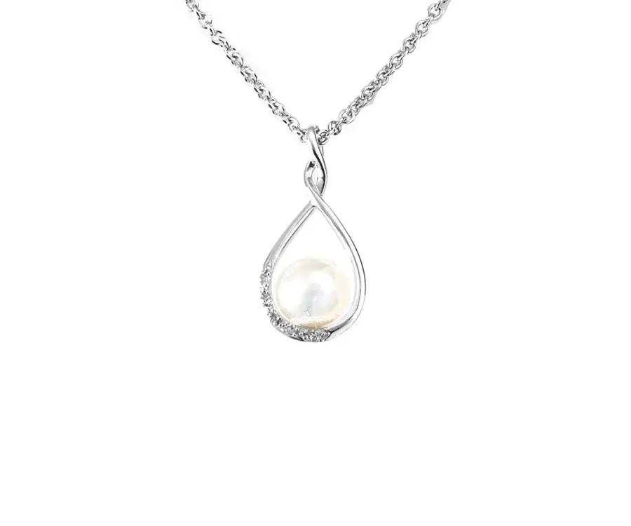 #2 Unique Personalized Gifts for her: A Diamond and Pearl Necklace with a key personal date