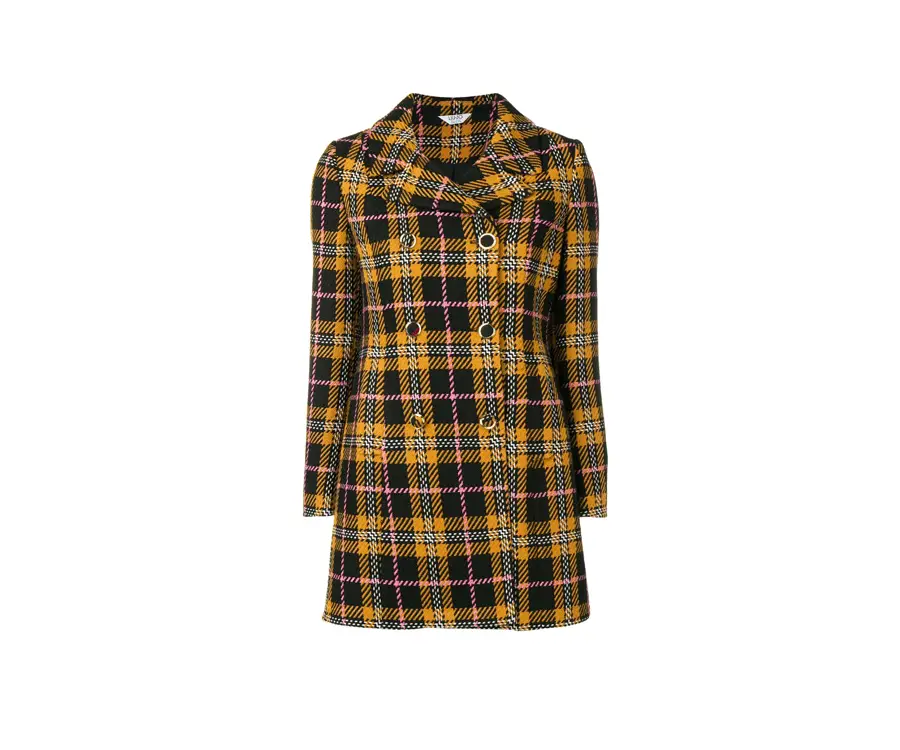 #1 great gifts for fashionista: LIU JO tartan double-breasted coat