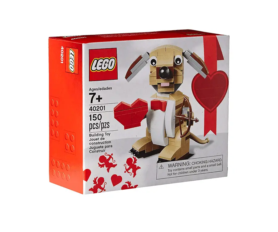Lego cupid dog gift