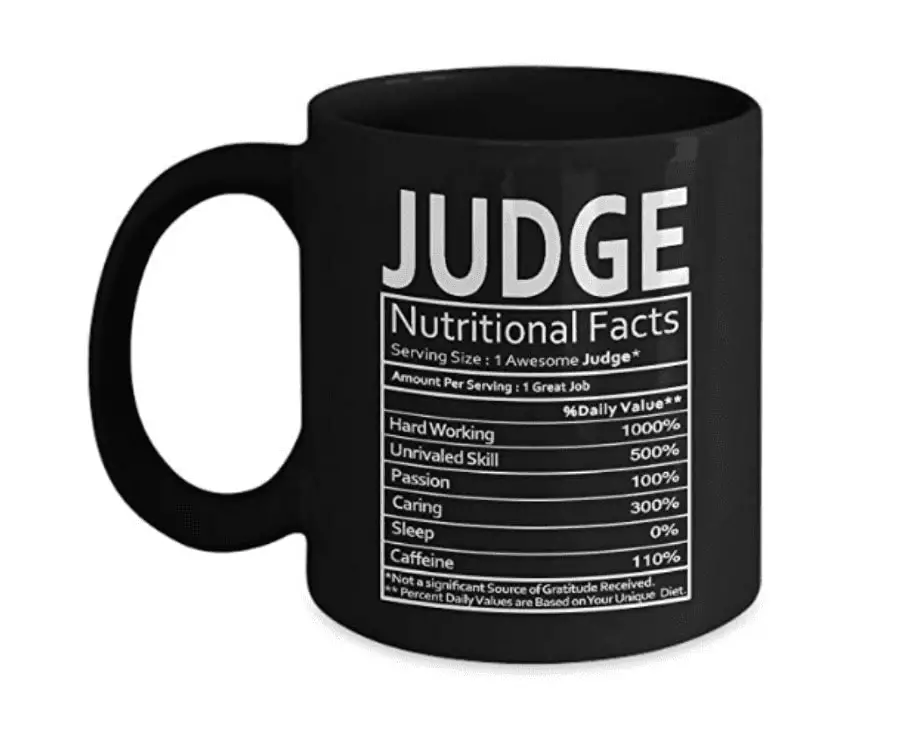 Judge Nutritional Facts Mug Gag Gift