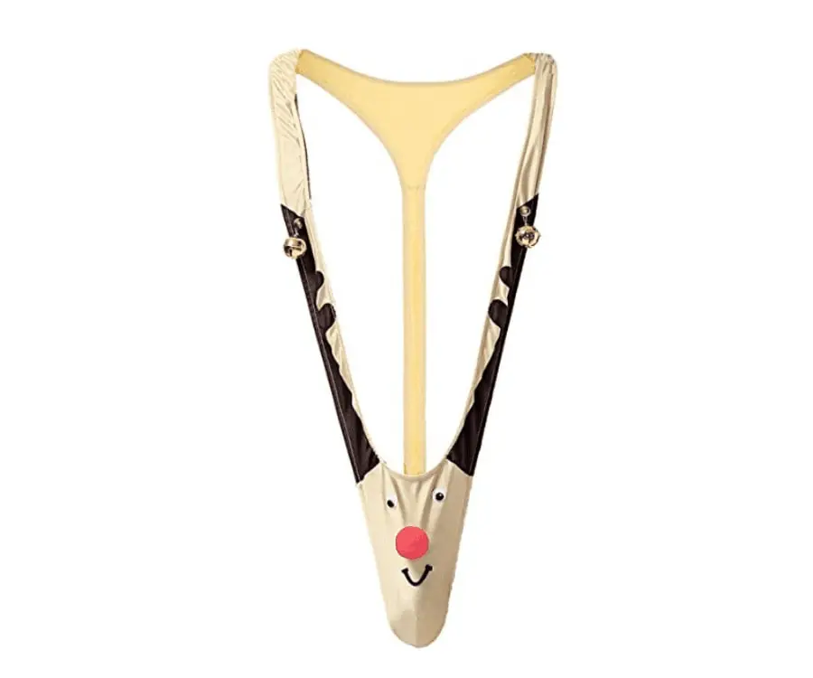 #3 best adult gag gift: reindeer man thong