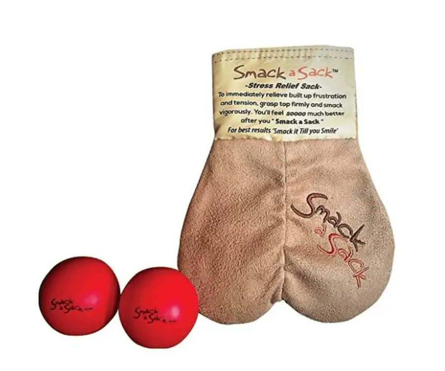 #13 best adult gag gift: Smack-a-sack stress ball