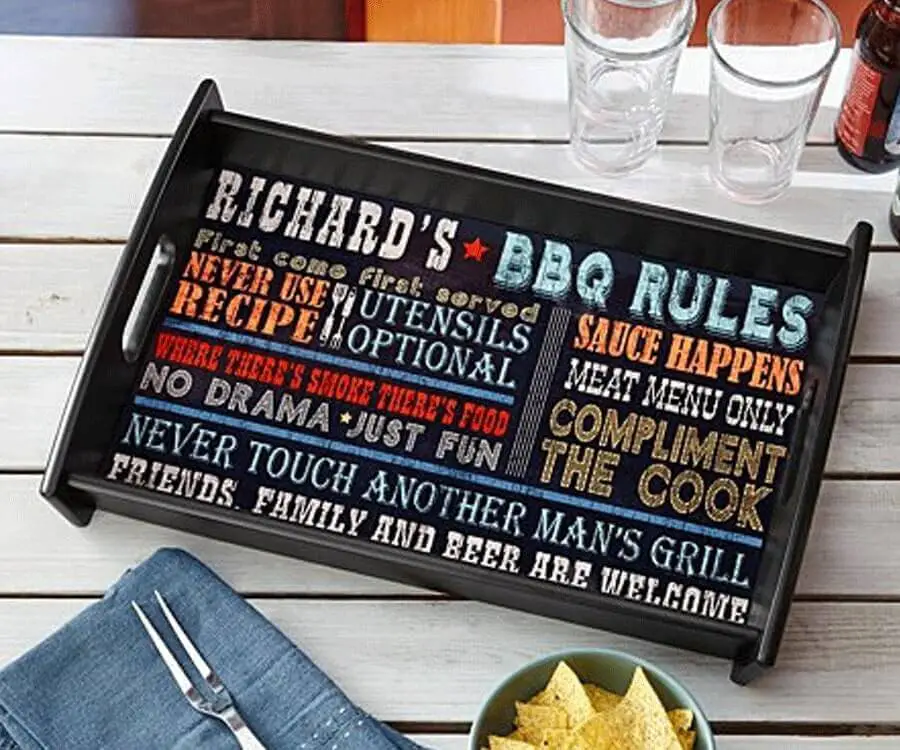 Dads Bbq Rules Tray