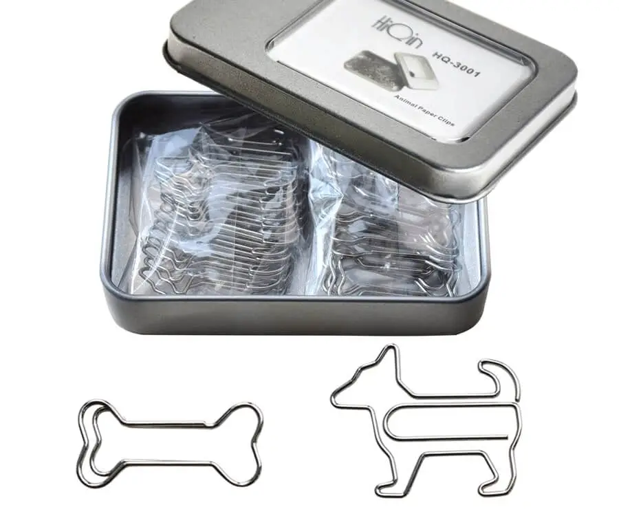 Dog Paper Clips Unsmushed