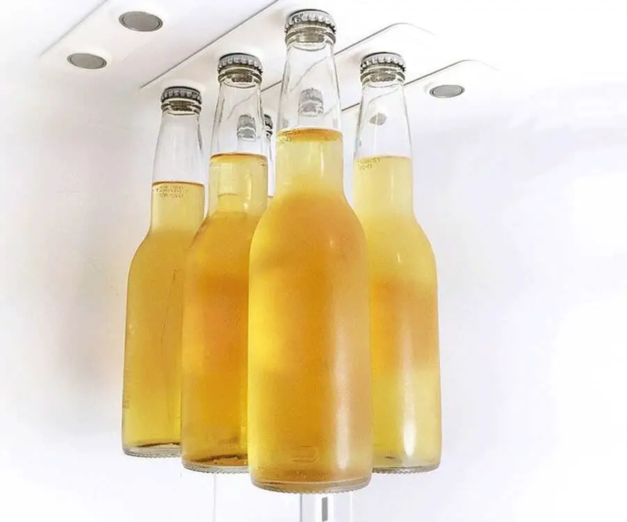 Suspended Bottles In Fridge