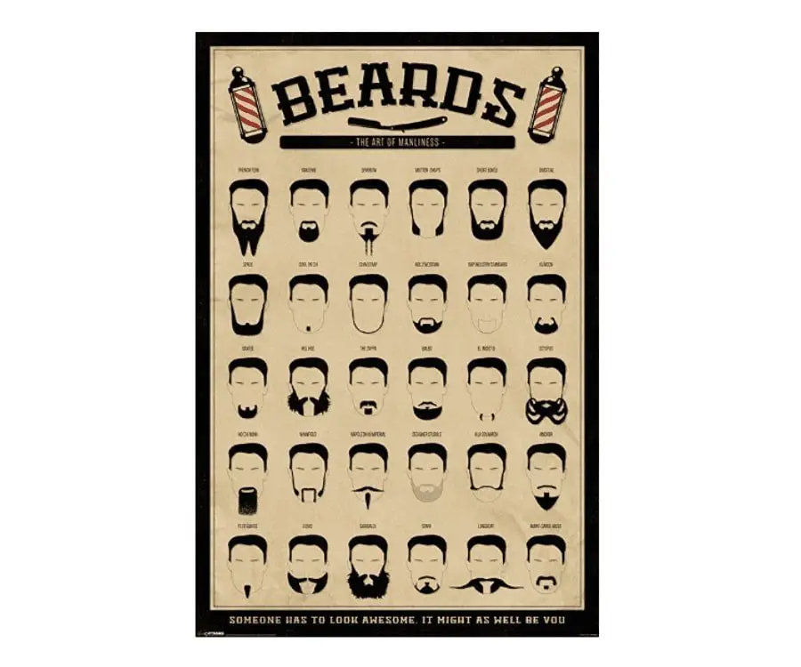 Beards Wall Decor Overview For Barbers