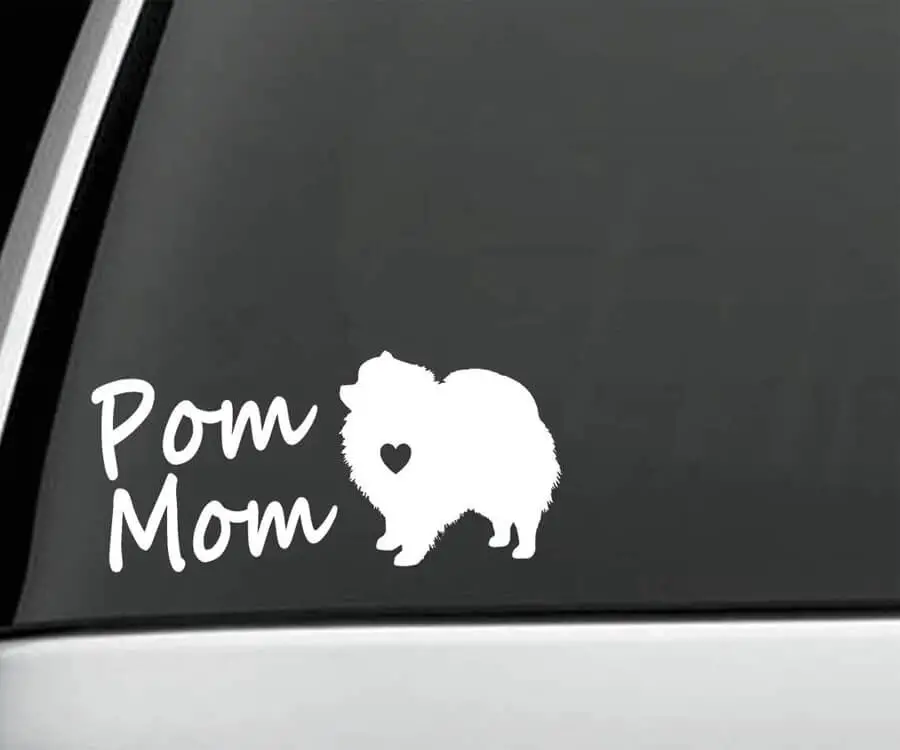 Pom Mom Car Decal Unsmushed