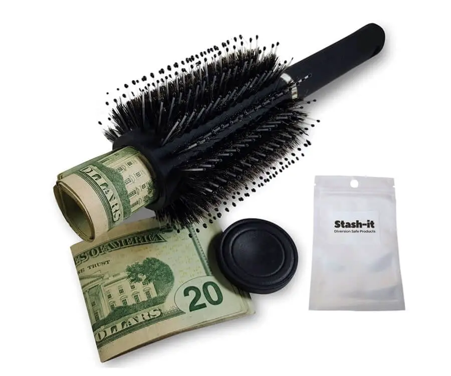 #29 travel gift ideas for women: stash-it hair brush