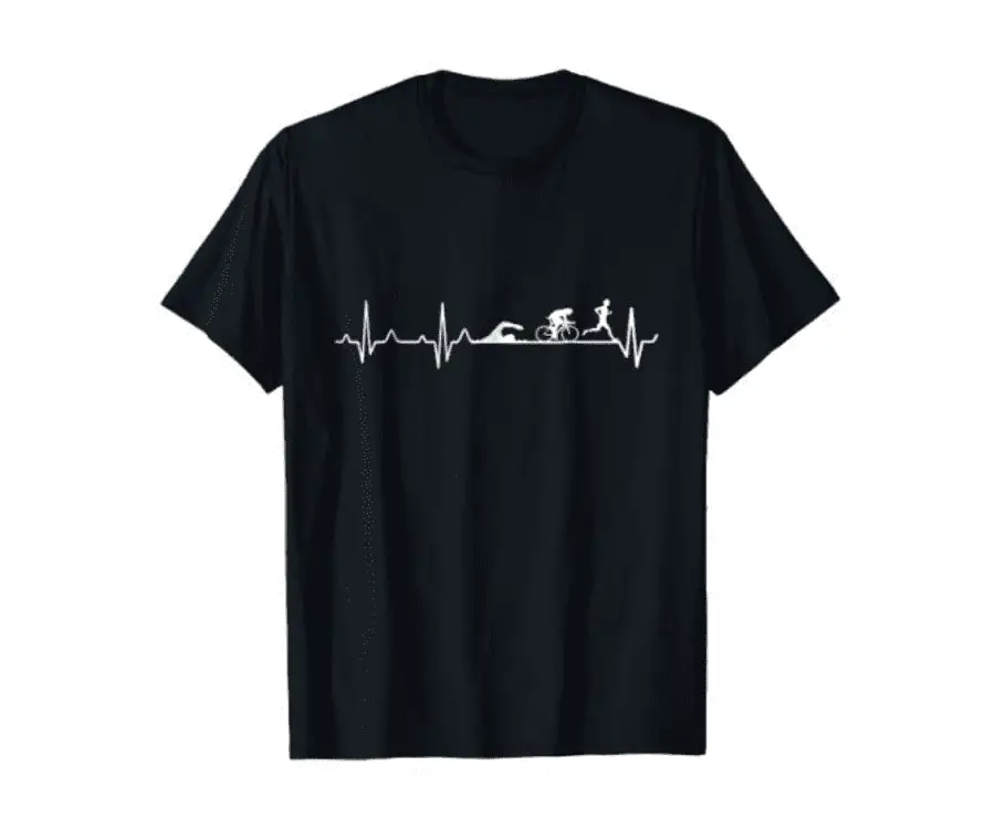 #11 best gifts for triathletes: Triathlon Heartbeat T-shirt