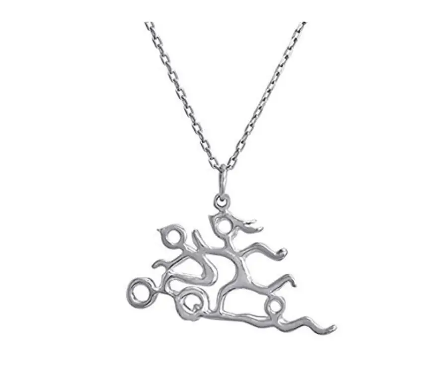 #8 best gifts for triathletes: Triathlon Silver Necklace