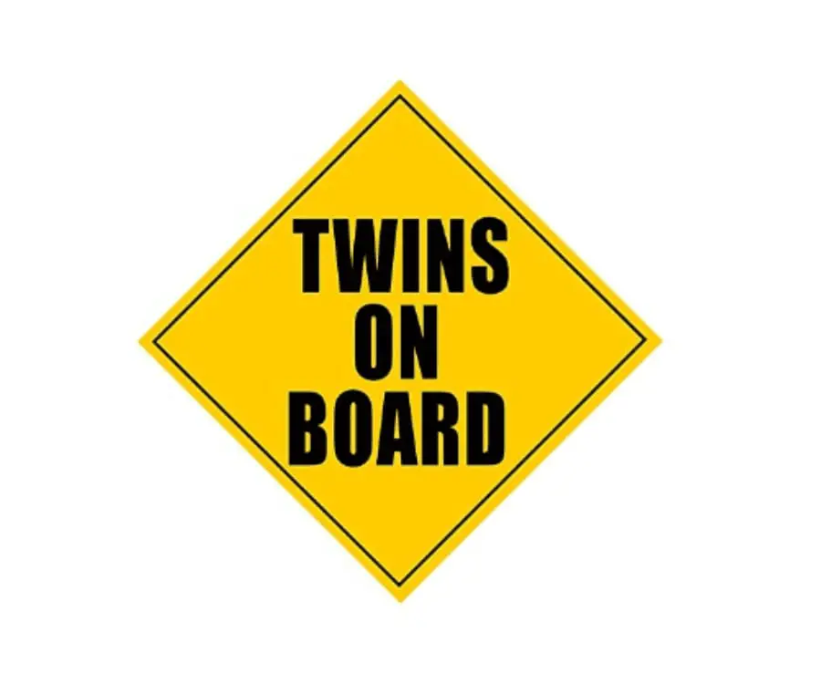 Twins On Board Safety Sign