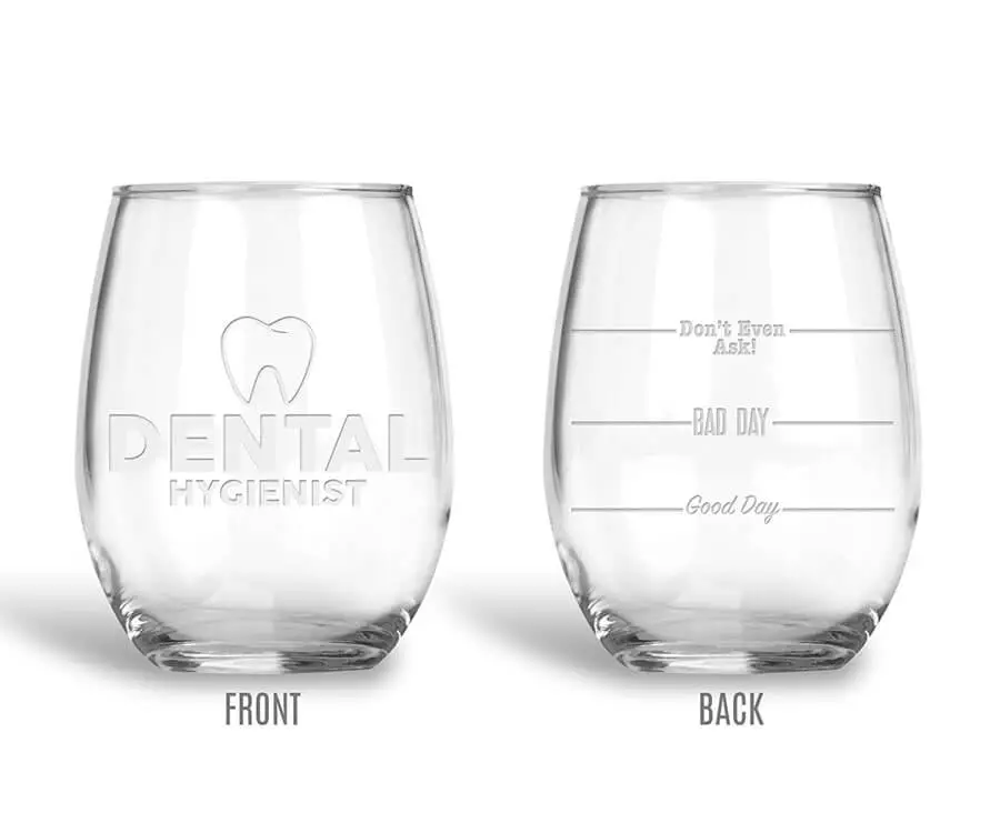 Dental Hygienist Wine Glass