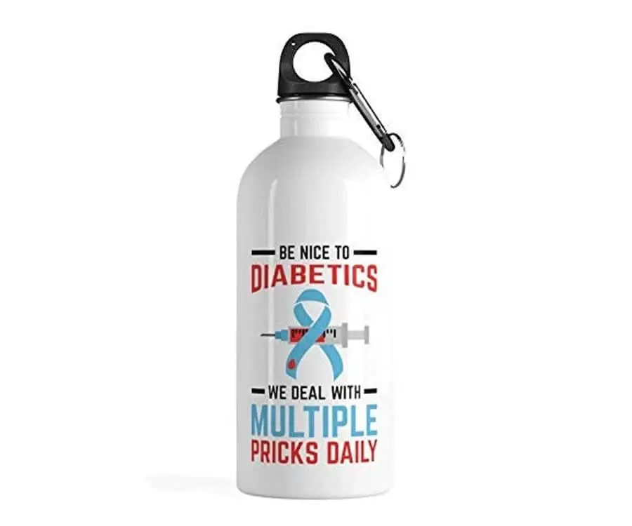 Funny Diabetics Water Bottle