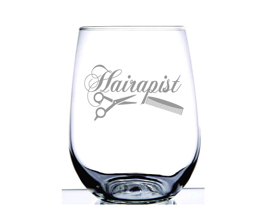 Hairapist Wine Glass