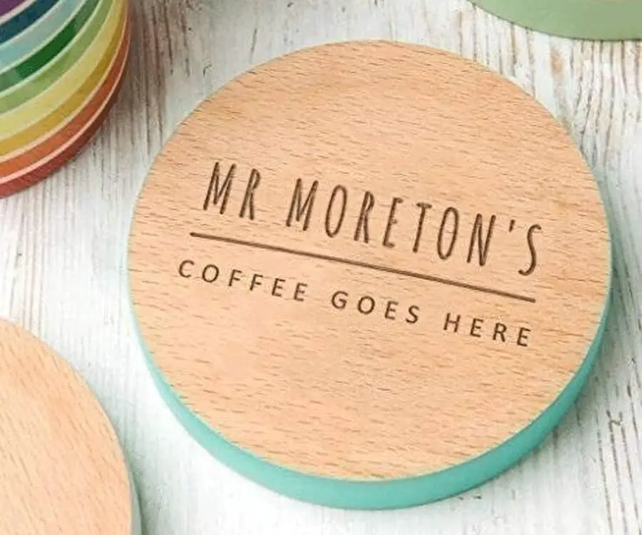 Personalized Teacher Coffee Coaster Unsmushed