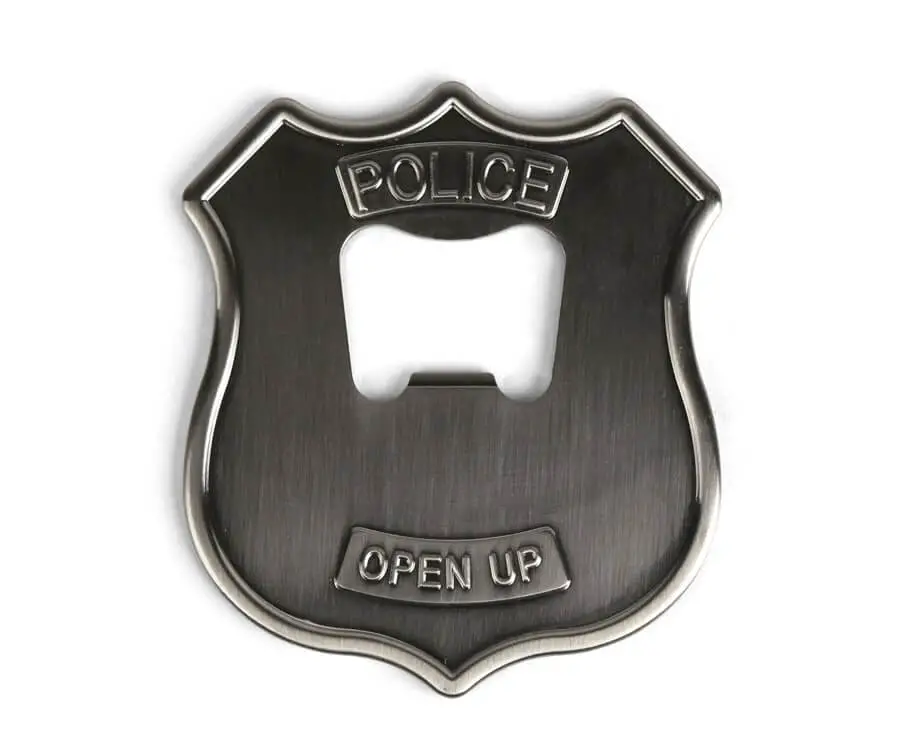 Police Badge Bottle Opener Unsmushed