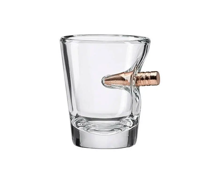 #31 best gifts for police officers: real bullet shot glass