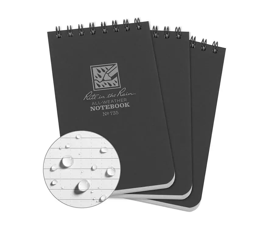 #33 gifts for new police officers: rite in rain notepad