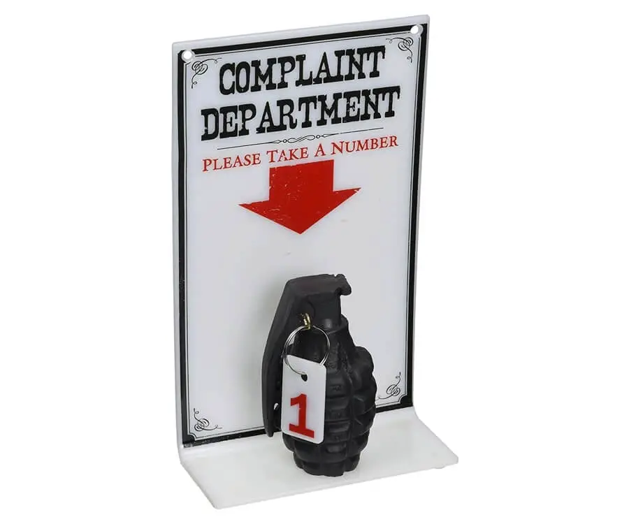 Complaint Department Ticket Dispenser Unsmushed