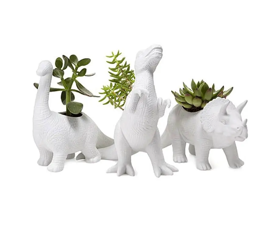 #2 secret santa ideas for work: dinosaur planter set
