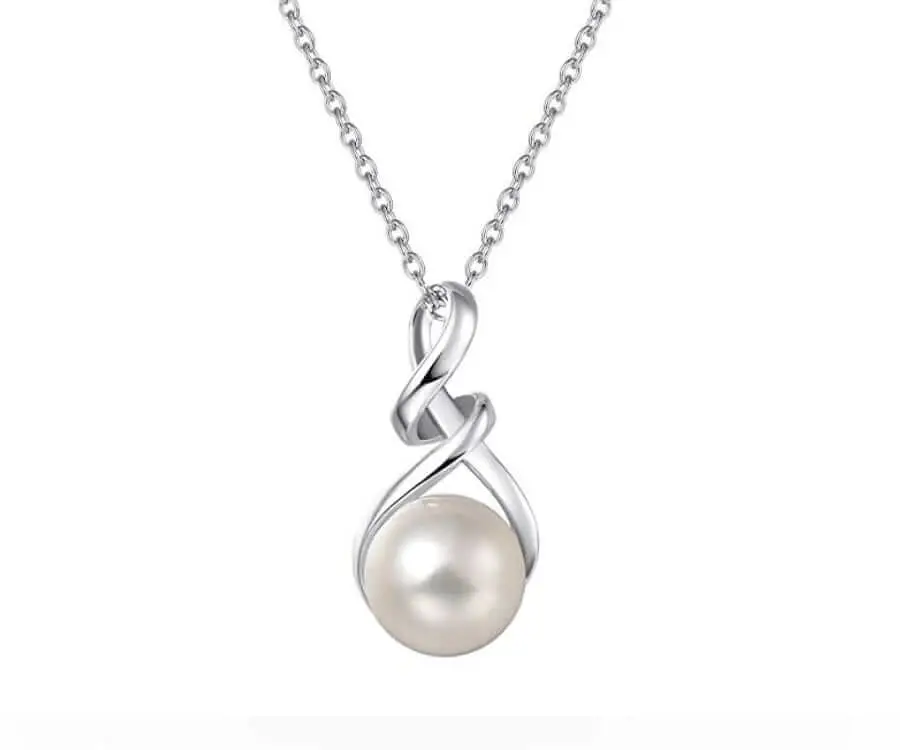 Engraved Pearl Necklace
