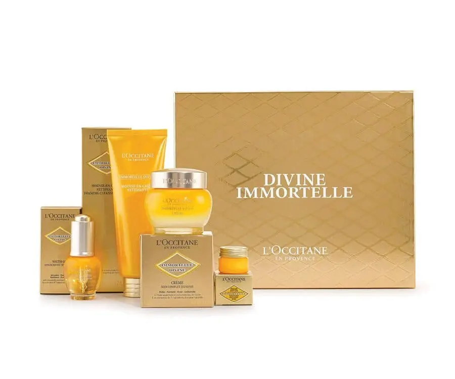 #9 beauty & makeup gift sets for her: l'Occitane en provence luxurious devine gift set