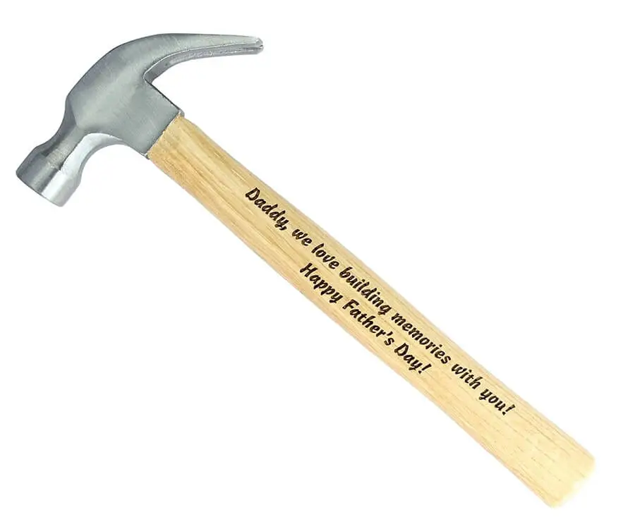 #6 best personalized gifts for him: a personalized hammer 