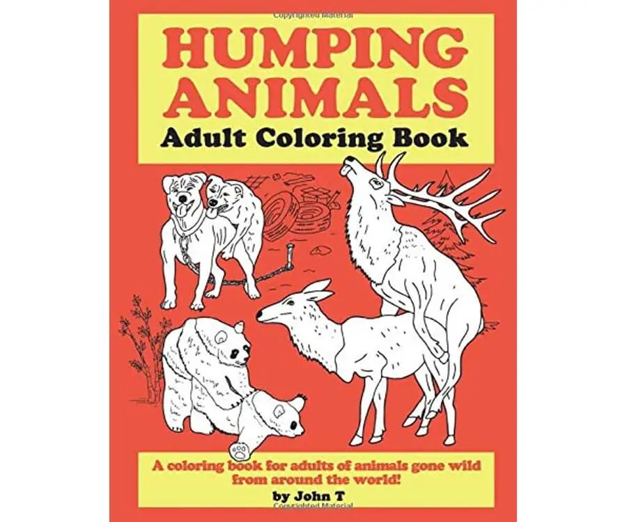 #21 best adult gag gift: humping animals coloring book