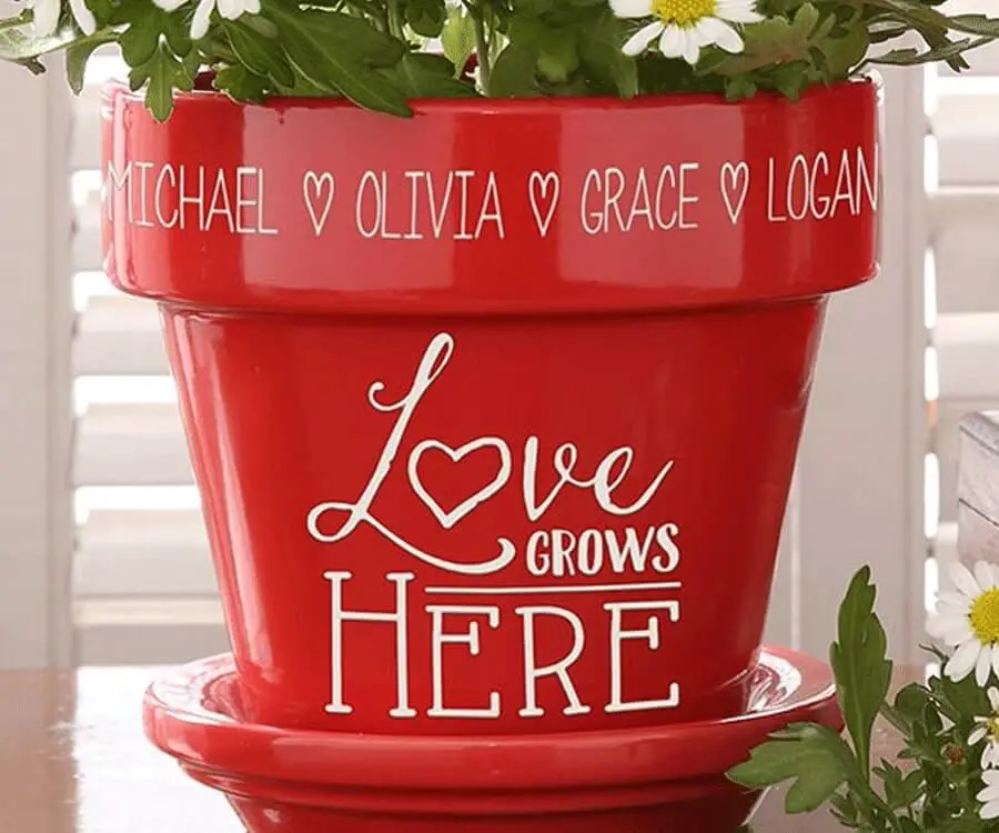 Love Grows Here Pot