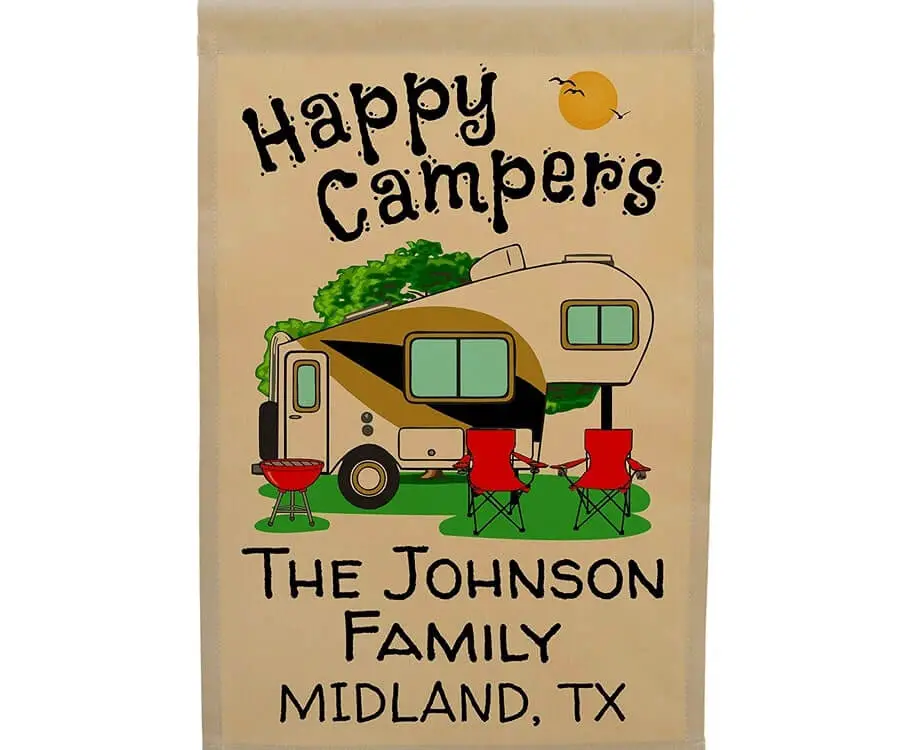 Personalized Rv Family Flag