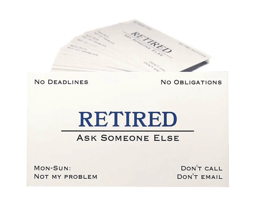 Retirement Business Cards