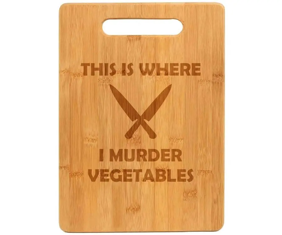 Murder Vegetables Cutting Board