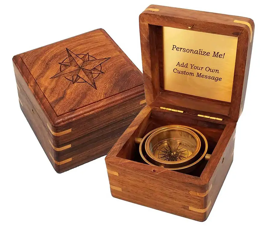 #39 Personalized Gifts for Him: engraved compass